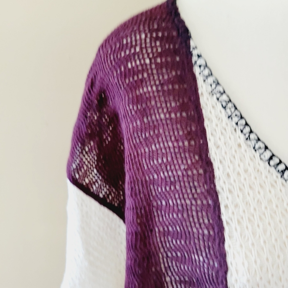 Anthro Sanctuary contrast panel sweater size mediu - Picture 3 of 9